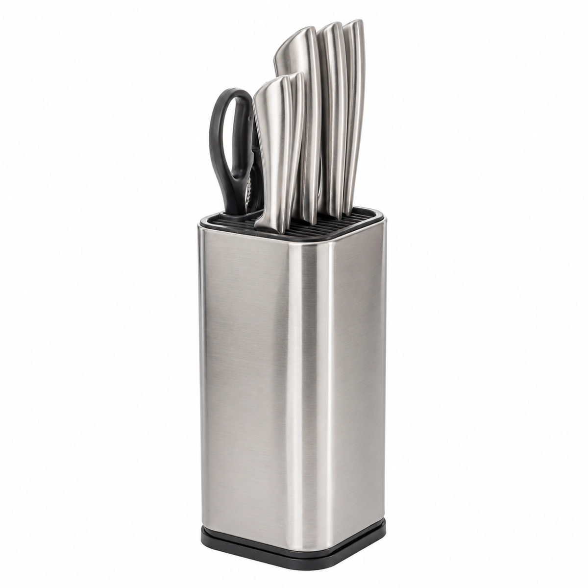 Bloc couteaux 5 couteaux + ciseaux inox