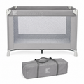 Lit parapluie bébé voyage 120x60 cm avec matelas — gris