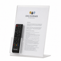 Chevalet de table plexiglas avec support télécommande