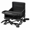 Rehausseur chaise bébé évolutif — noir/gris