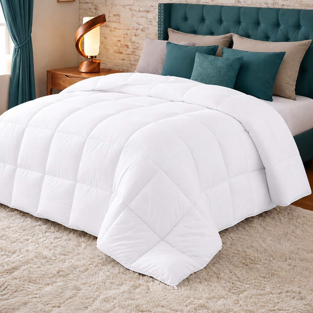 Couette en fibre siliconée 370 g/m² – 140 × 200 cm