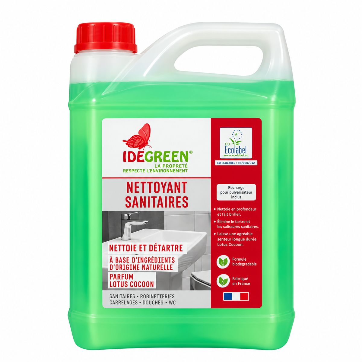 Nettoyant sanitaire détartrant écologique – Recharge 5 L