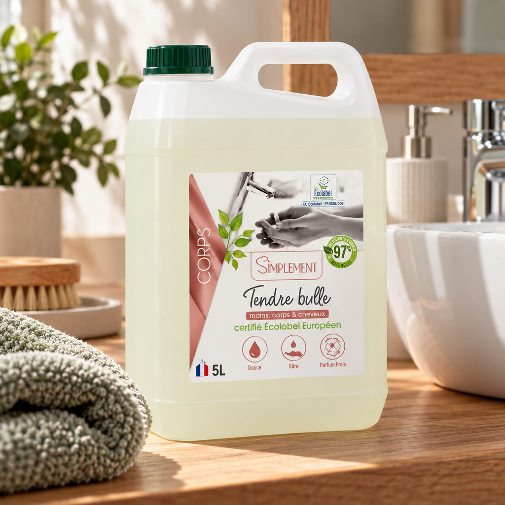 Savon liquide 3-en-1 écologique – Recharge 5 L
