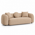 Canapé 3 places en chenille – Brun latte, 230 cm