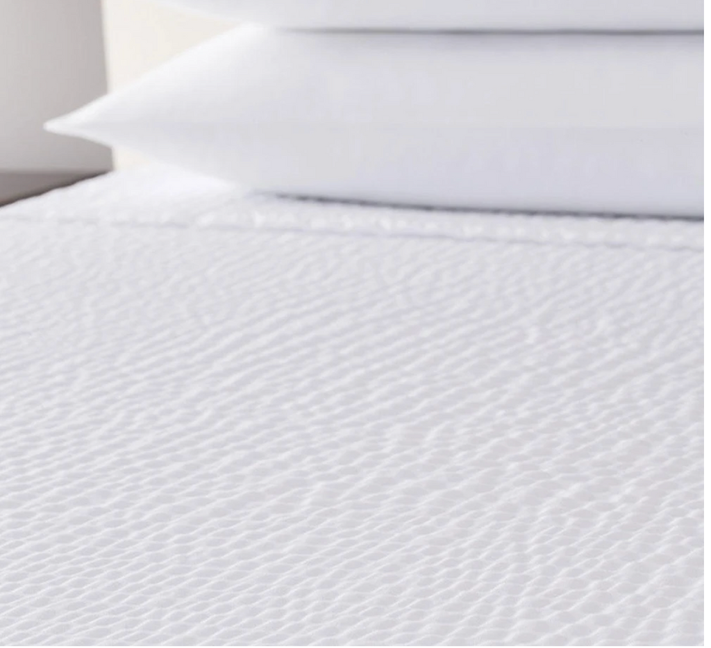 Drap-housse blanc sans repassage – 90 × 140 cm