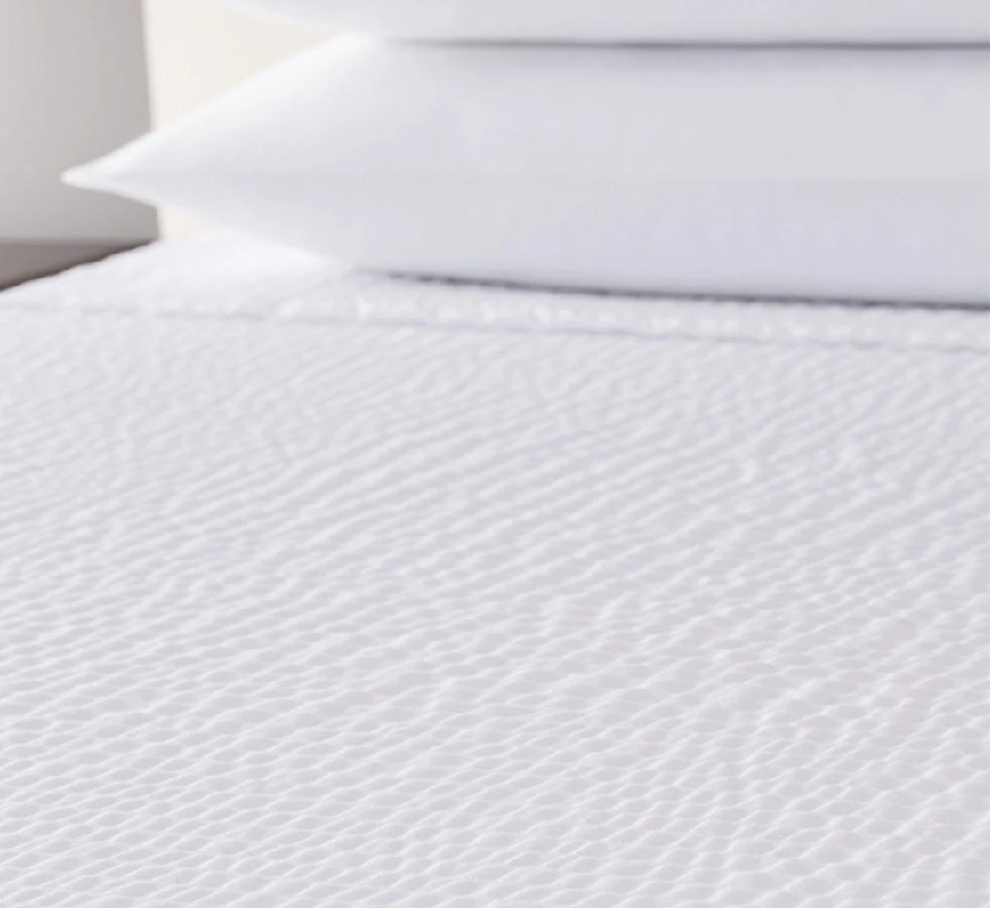 Drap-housse blanc sans repassage – 90 × 140 cm