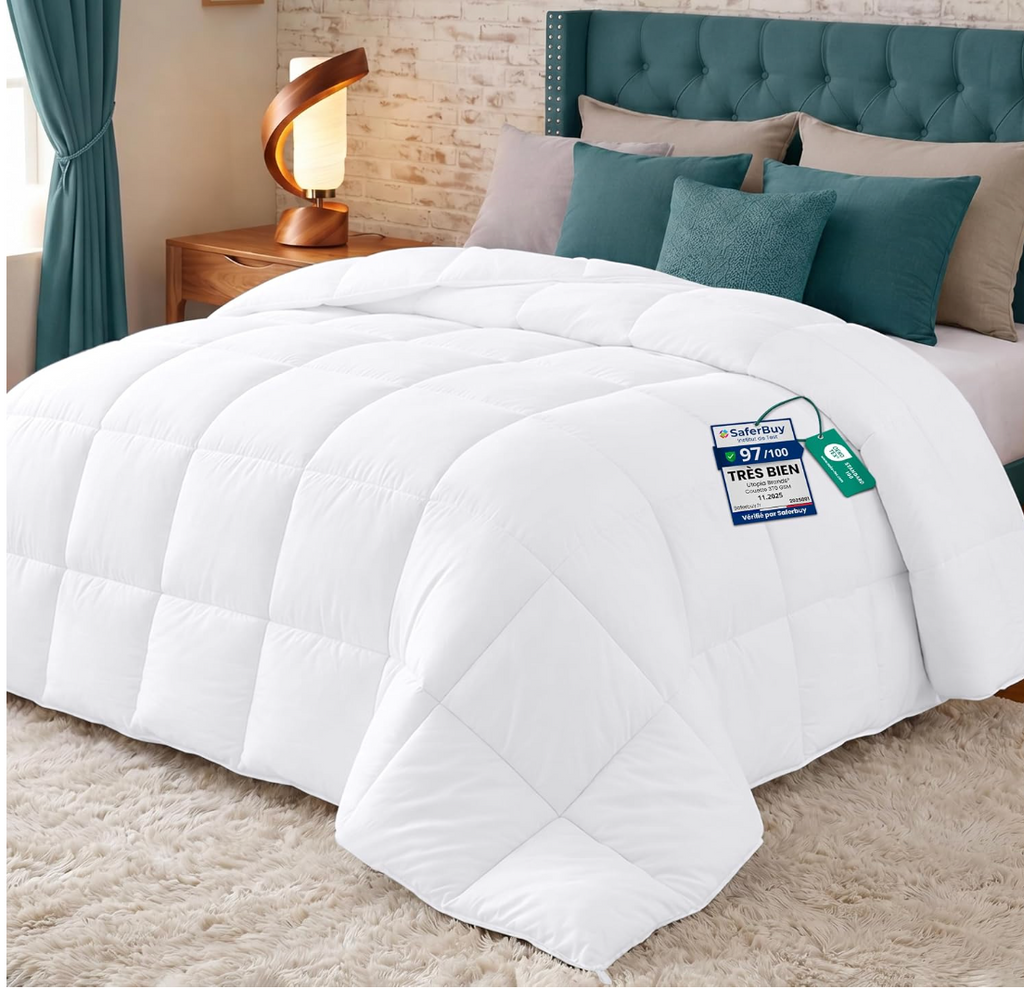 Couette en fibre siliconée 370 g/m² – 240 × 260 cm