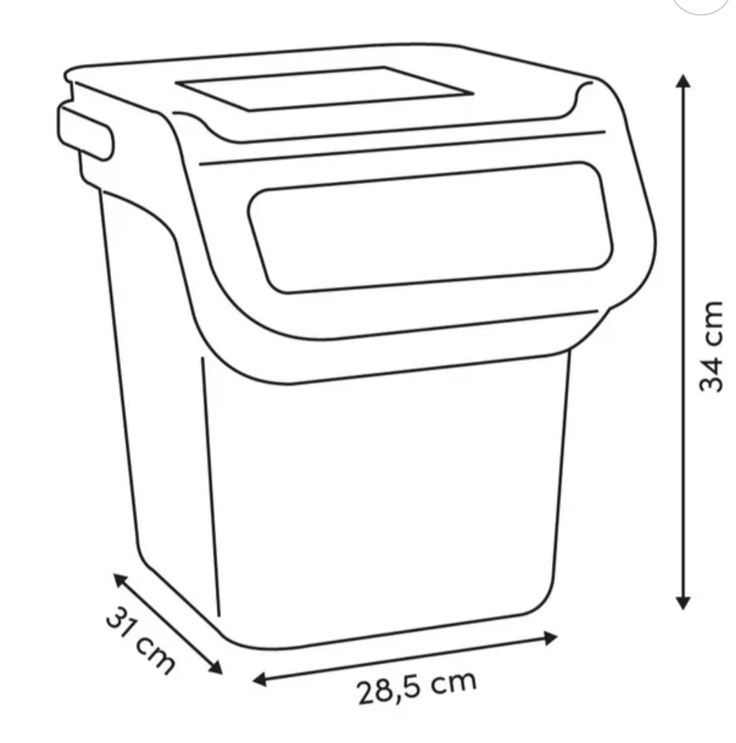 Poubelle de tri 20 L — jaune