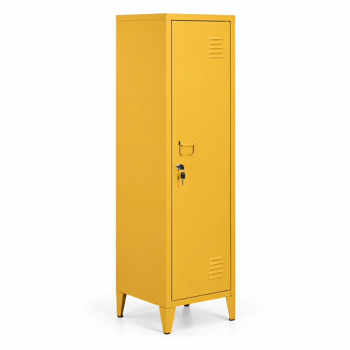 Armoire vestiaire en acier avec serrure à clé – Moutarde