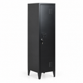 Armoire vestiaire en acier avec serrure à clé – noir