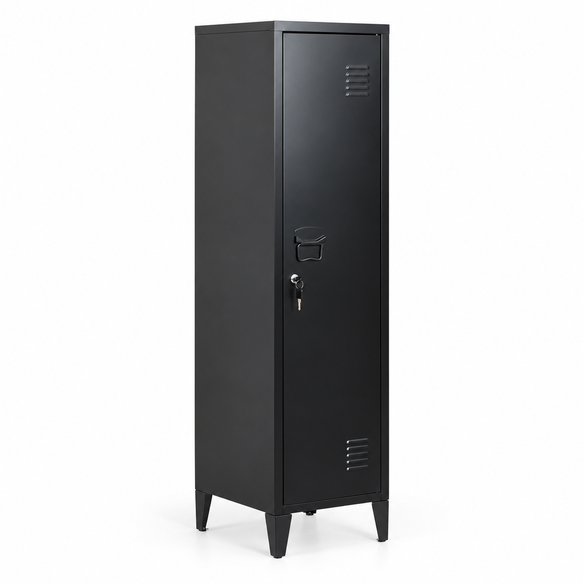 Armoire vestiaire en acier avec serrure à clé – noir