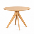Table à manger ronde Ø100 cm en MDF et bois d'hévéa