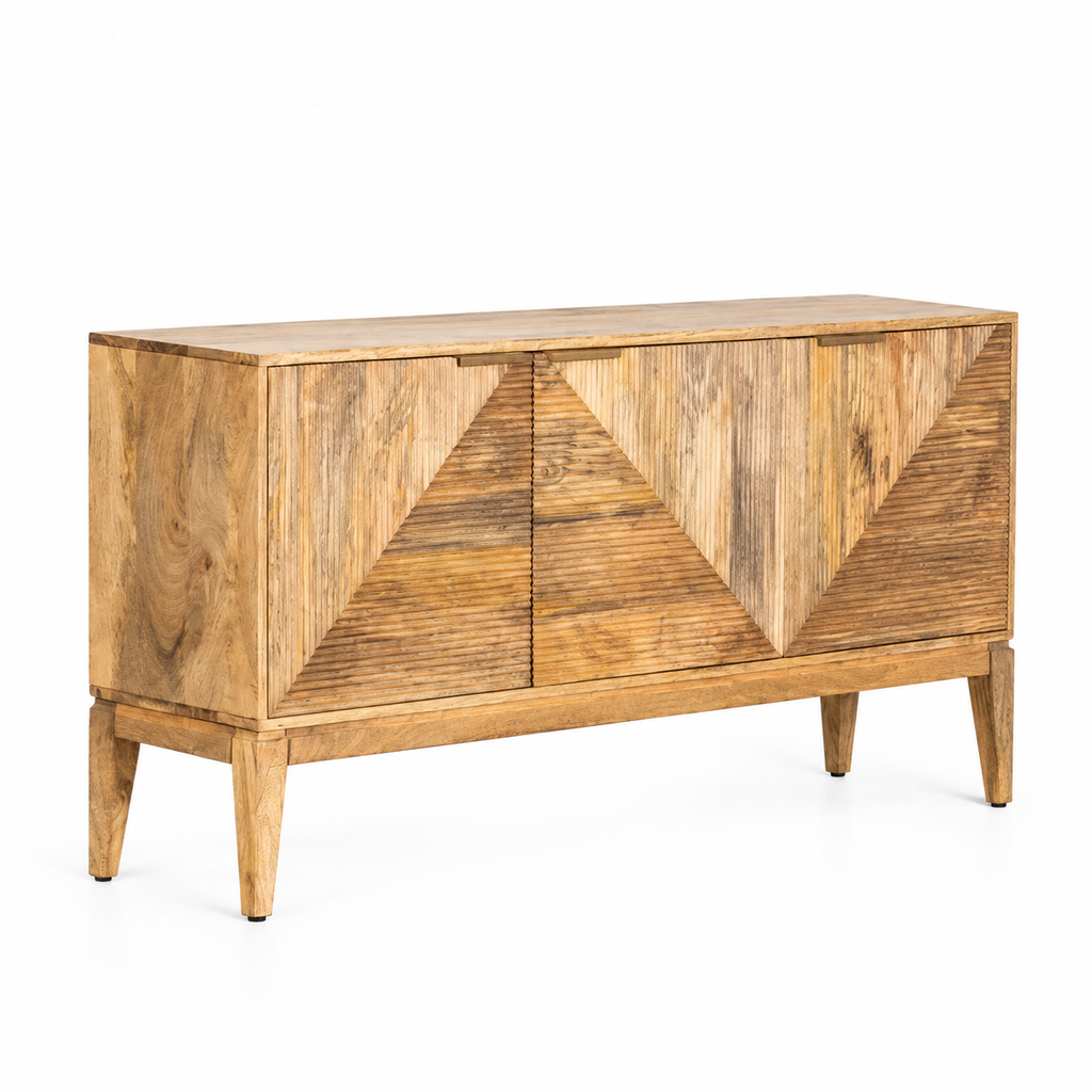 Buffet rectangulaire 155x35 cm en bois de manguier