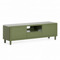 Meuble TV 150x40 cm en acier vert olive