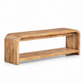 Meuble TV 120x35 cm en bois de manguier laqué mat