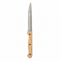Couteaux à steak bois et inox — lot de 6