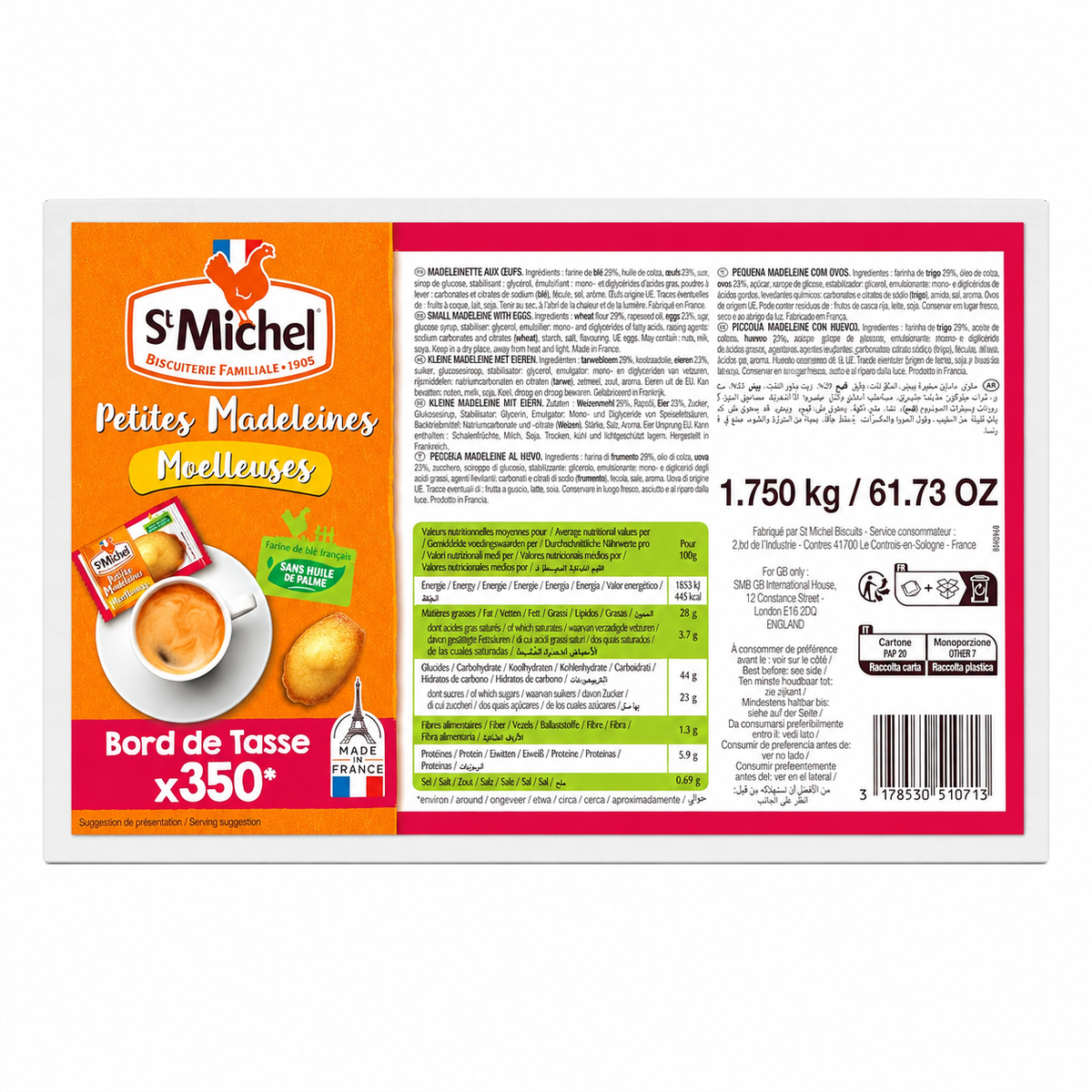 Mini-madeleines St Michel x350 sachets fraîcheur