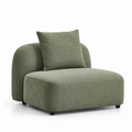 Module central de canapé en chenille – Vert sauge, 1 place