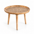 Table d'appoint ronde Ø60 cm en bois de manguier
