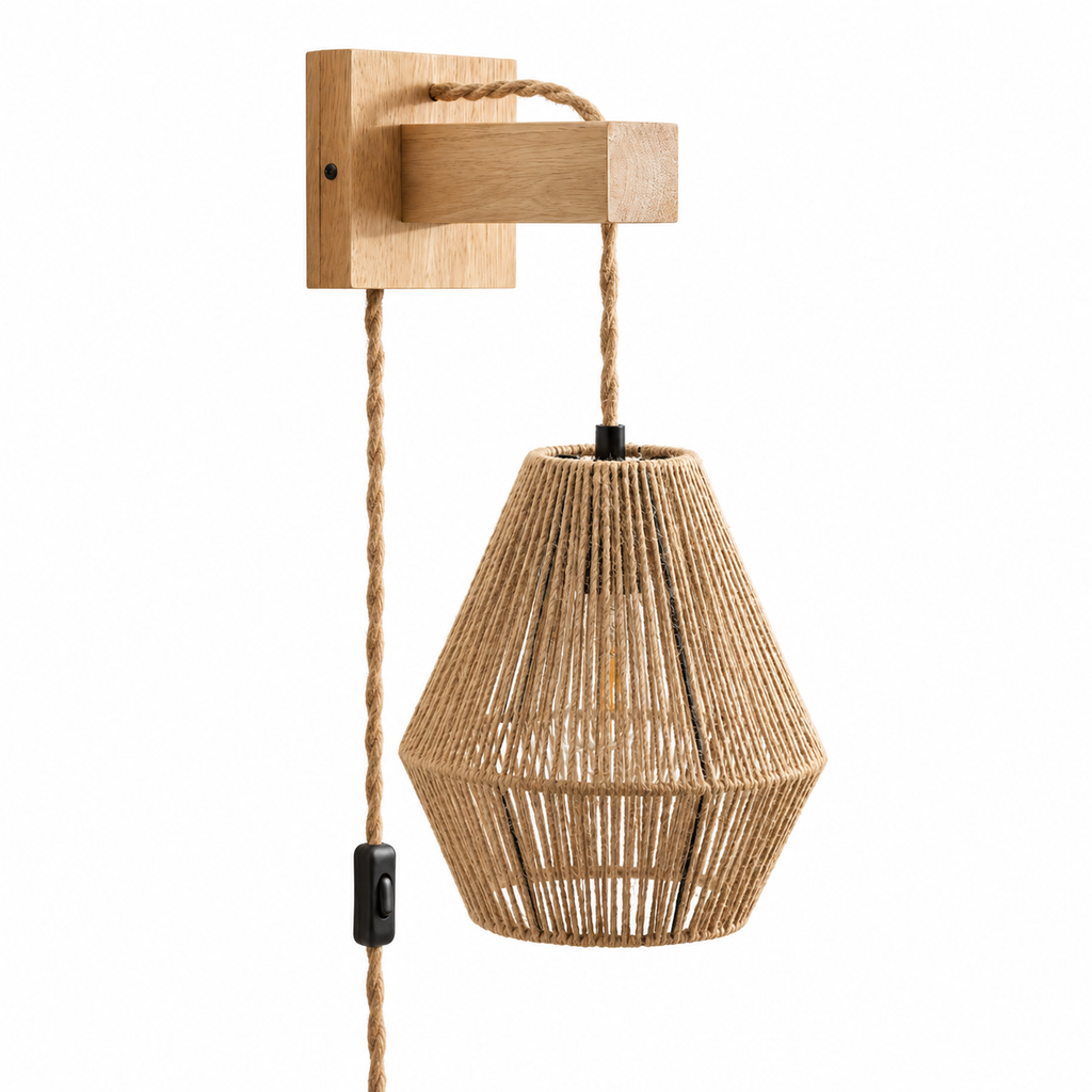 Applique murale en corde naturelle