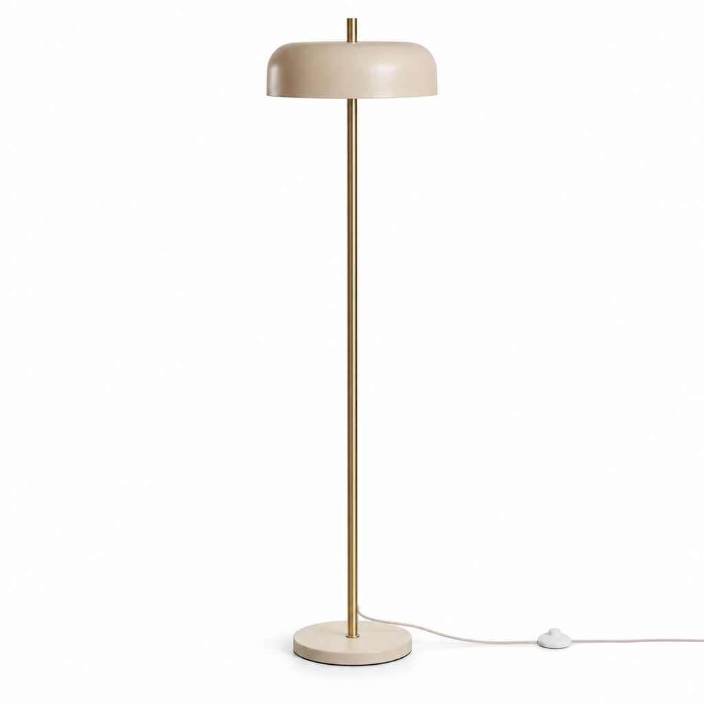 Lampadaire en fer beige nude 153 cm