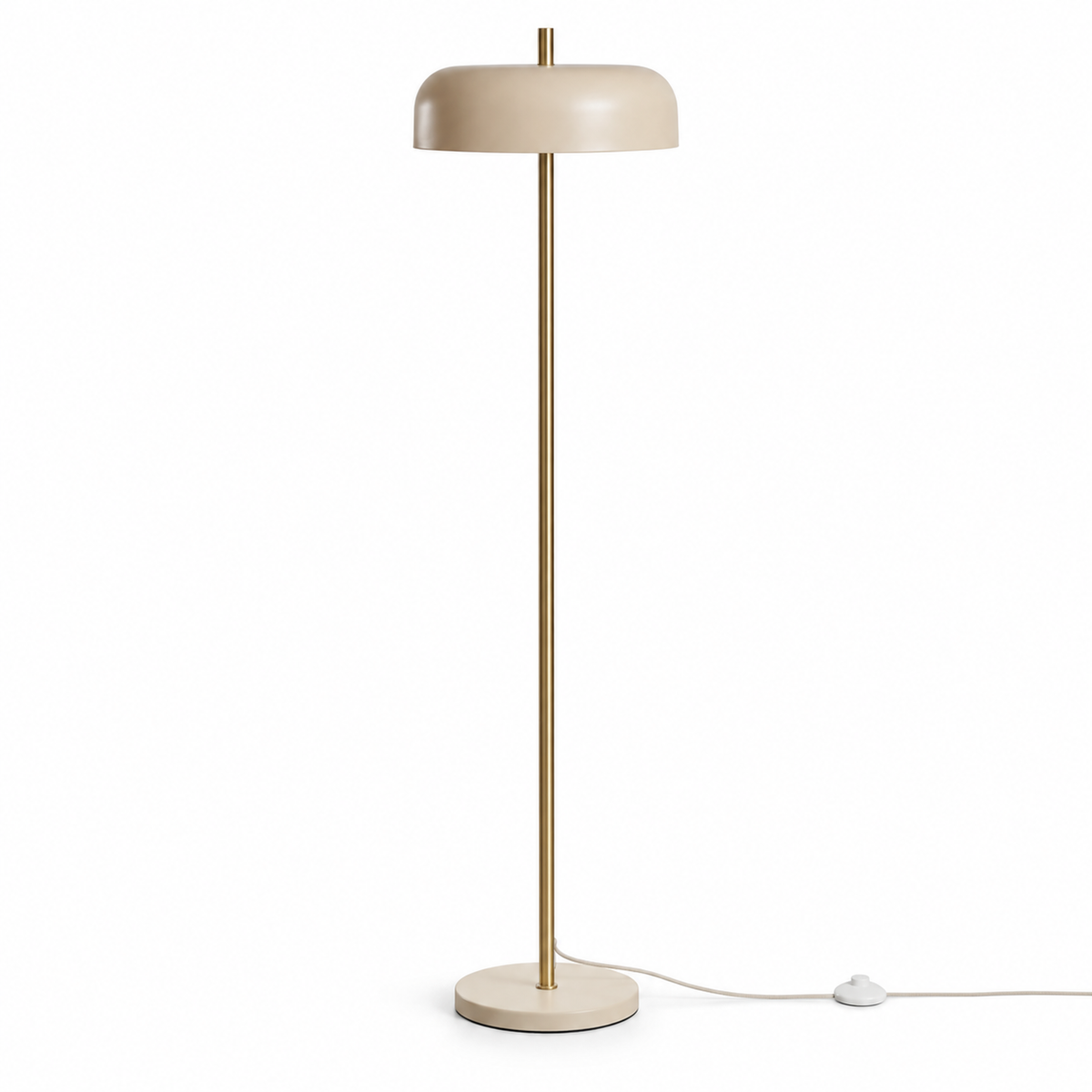 Lampadaire en fer beige nude 153 cm