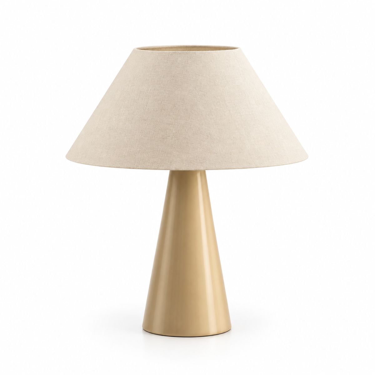 Lampe de table en céramique et lin – Beige, 60 cm