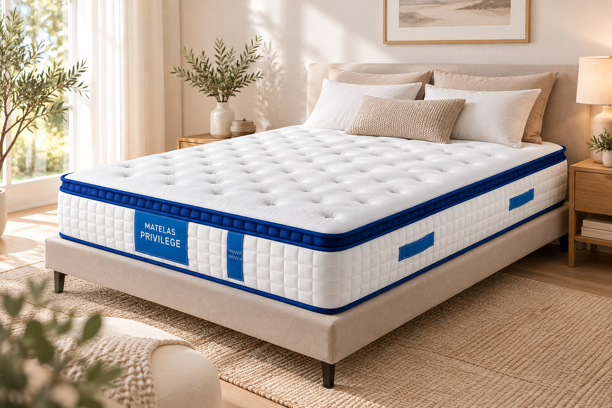 Matelas à ressorts ensachés déhoussable – 80 × 200 cm, 23 cm