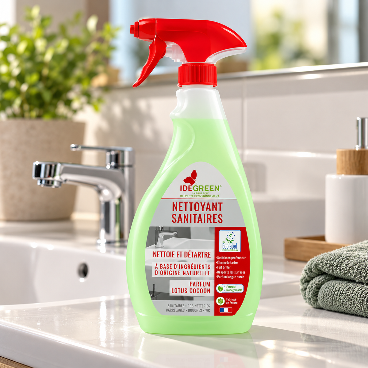 Nettoyant sanitaire détartrant écologique – Spray 750 ml
