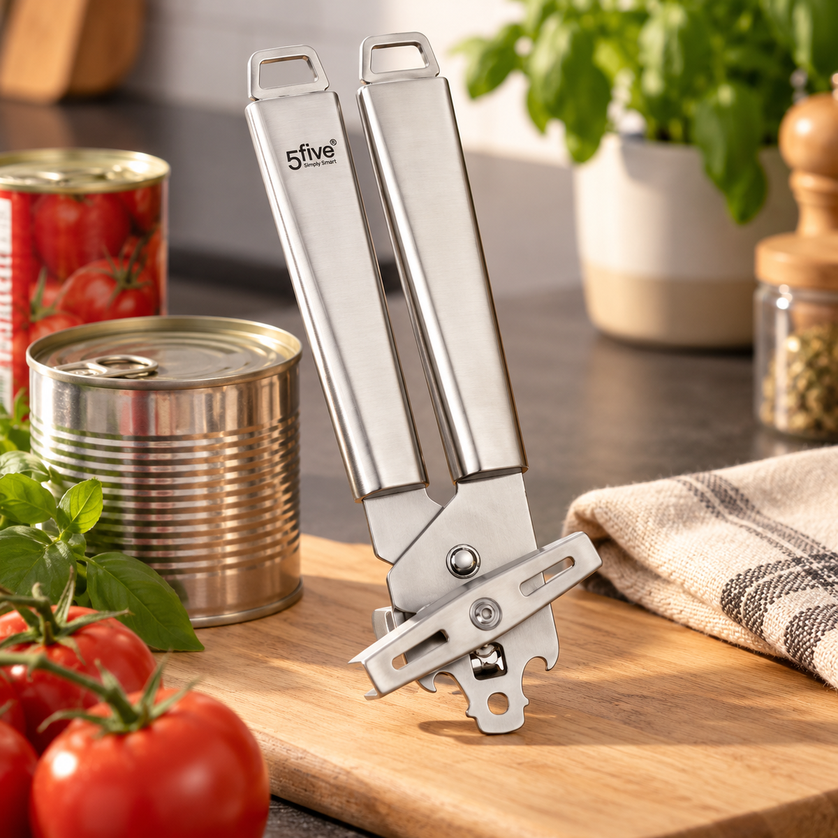 Ouvre-boîte inox 22 cm