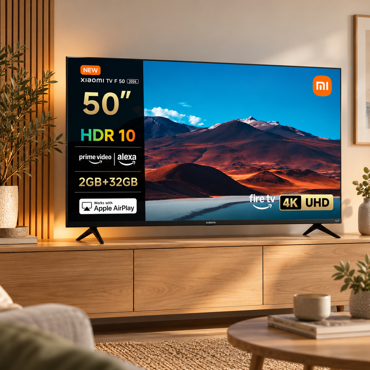 Téléviseur connecté 50 pouces (127 cm) – 4K UHD Fire TV