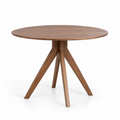 Table à manger ronde Ø100 cm en MDF et bois d'hévéa