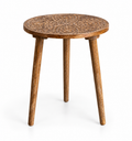 Table d'appoint ronde Ø40 cm en bois de manguier