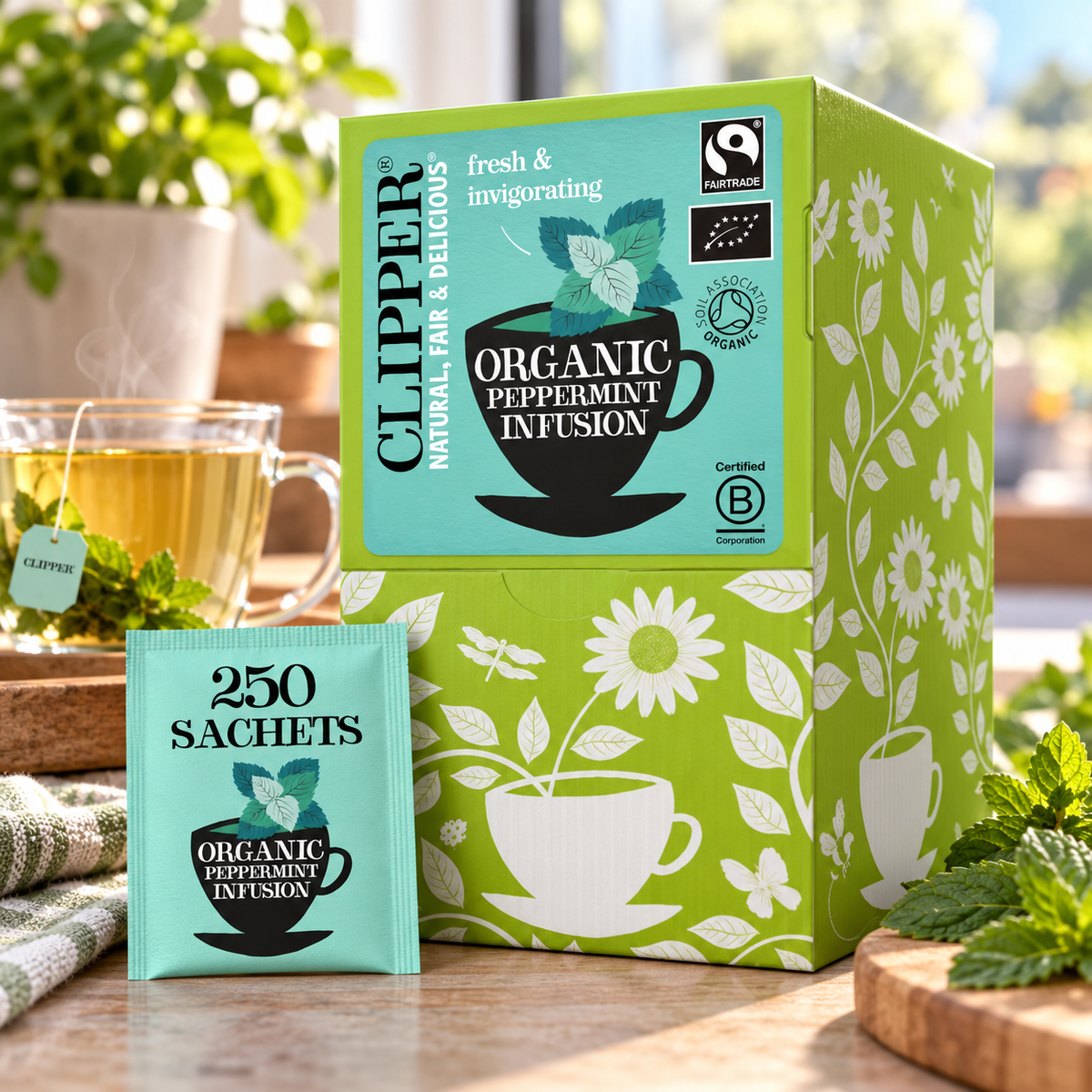 Infusion menthe poivrée bio – Boîte de 250 sachets