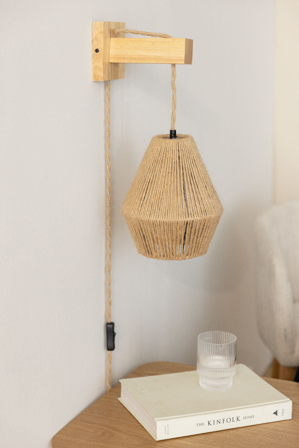 Applique murale en corde naturelle