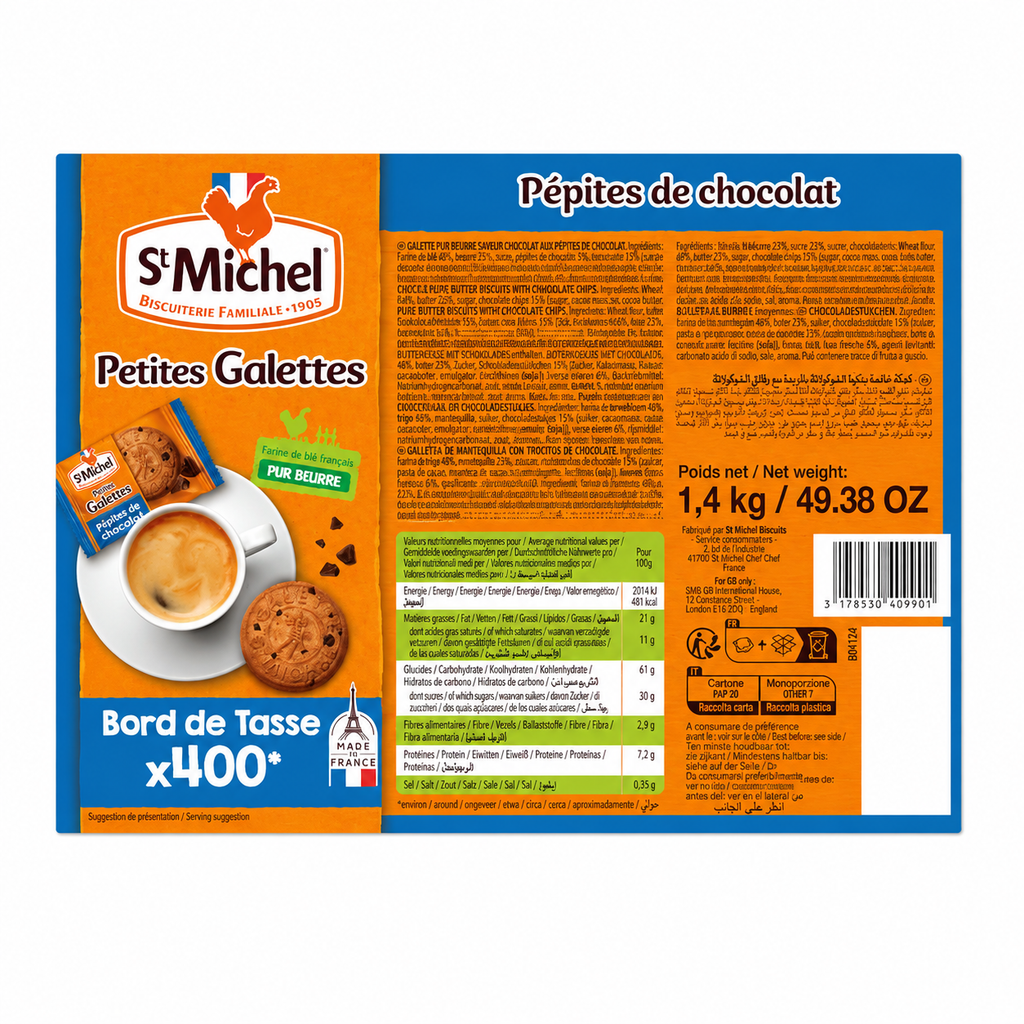 Petites galettes pépites chocolat St Michel x400