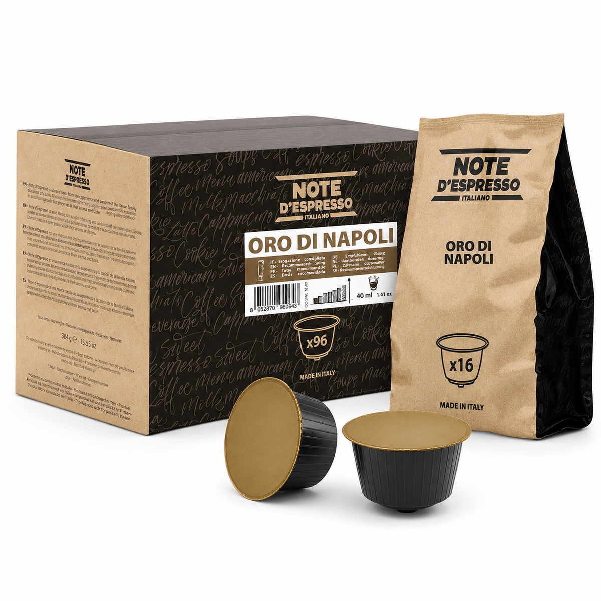 Capsules café Oro di Napoli compatible Dolce Gusto x96