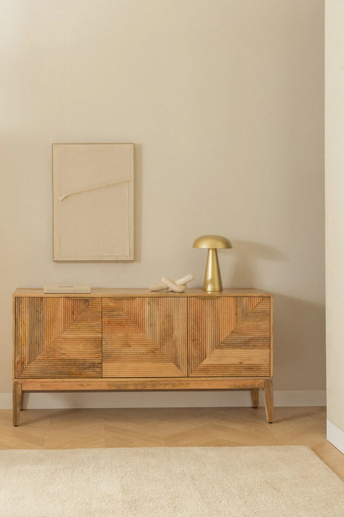 Buffet rectangulaire 155x35 cm en bois de manguier