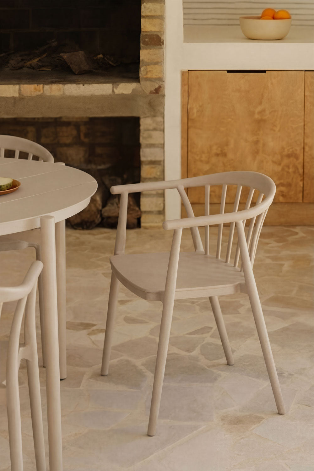 Chaise de jardin monobloc avec accoudoirs en polypropylène
