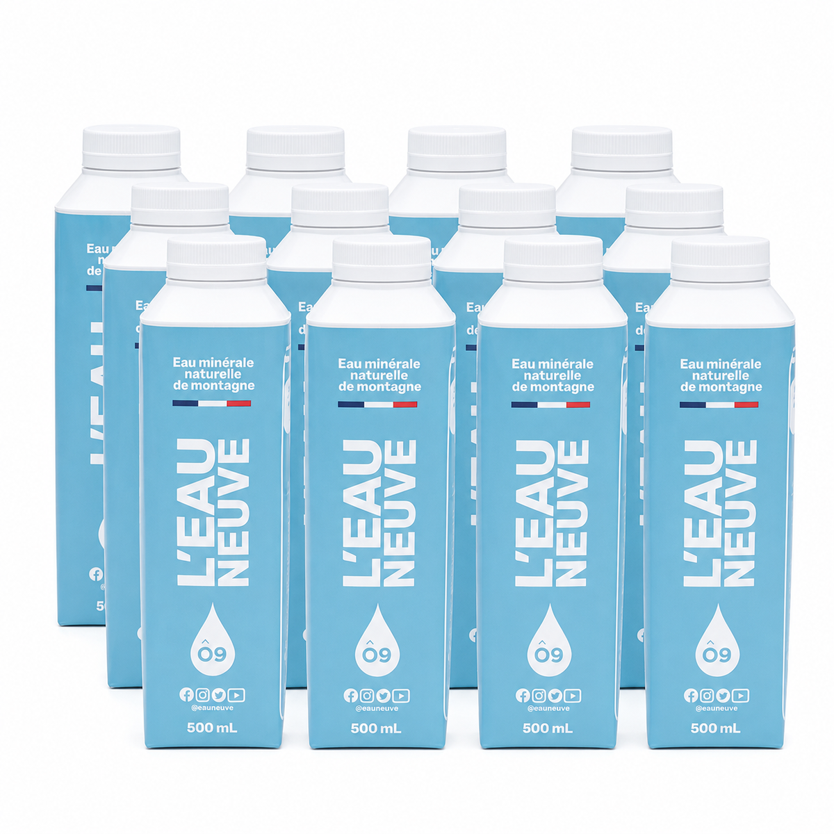 Eau minérale naturelle Eau Neuve 50 cl x12 Tétra Pak