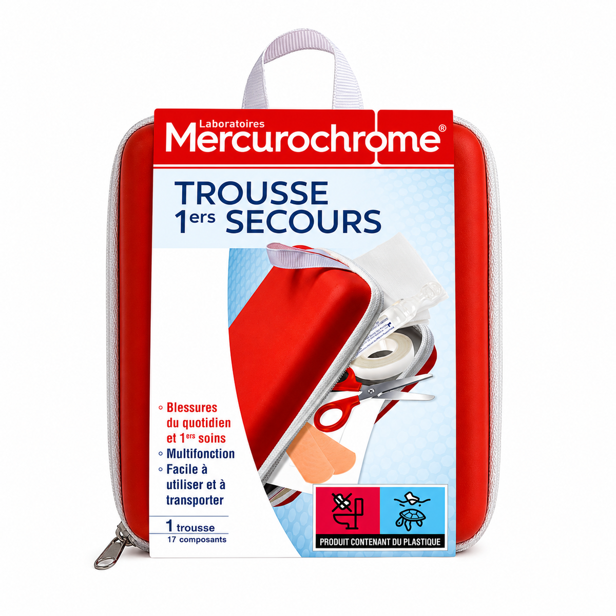 Trousse premiers secours 17 pièces Mercurochrome