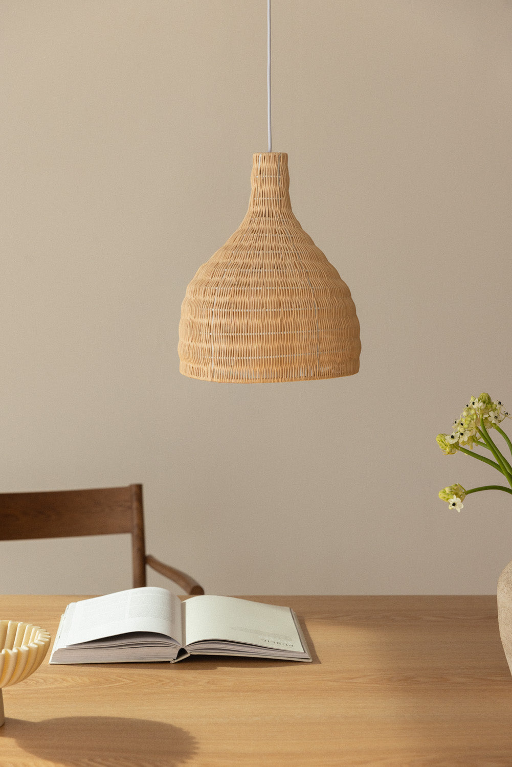 Suspension en rotin naturel – Ø30,5 cm