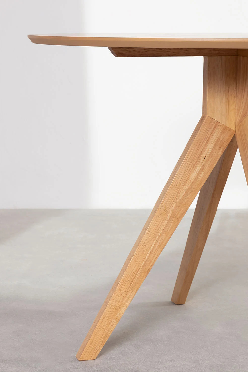 Table à manger ronde Ø100 cm en MDF et bois d'hévéa